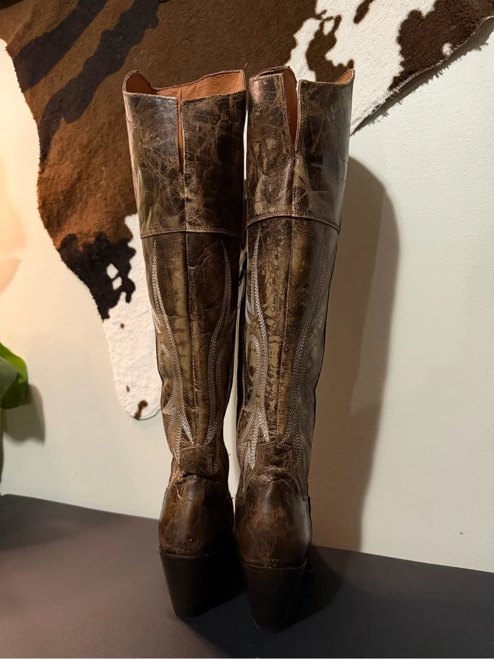 NWT!!! DAN POST WOMEN'S JILTED KNEE HIGH WESTERN BOOTS